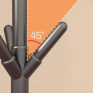 Easy-To-Assemble Floor-Standing Hat And Coat Rack Made Of Wrought Iron For Office Bedroom Creative Coat Hanger 18 55