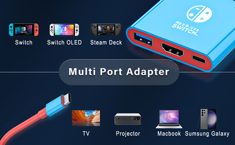 Hdmi Usb C Hub Adapter For Nintendo Switch www.amazon.com