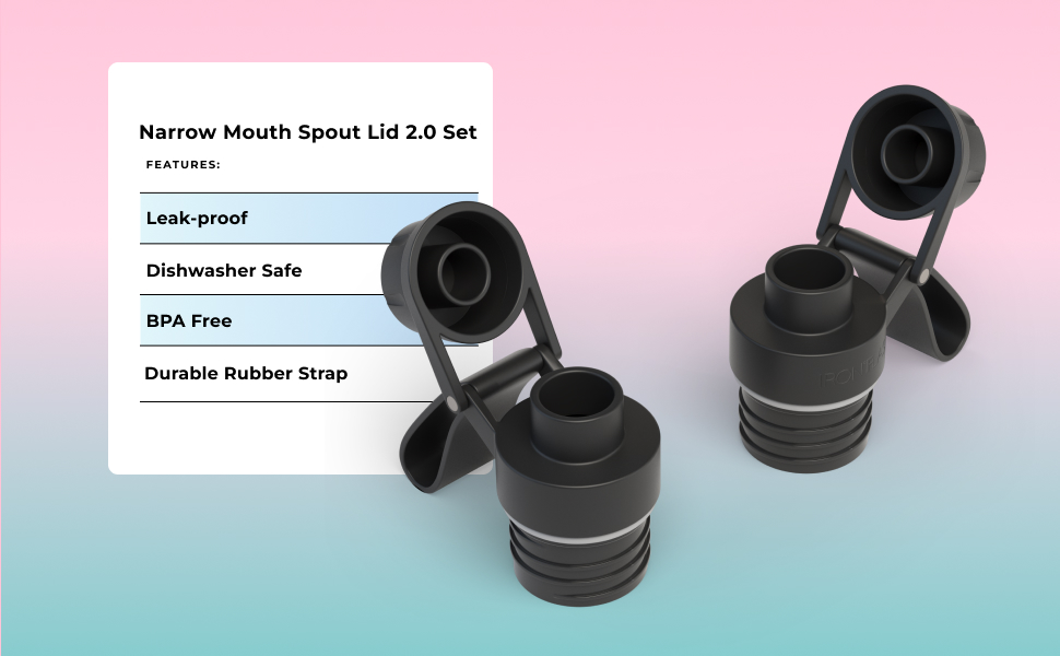 IRON °FLASK Spout Lid for Narrow Mouth, Simple Insulated