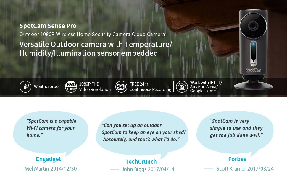 Amazon.com : SpotCam Sense Pro Wireless Home Security Camera