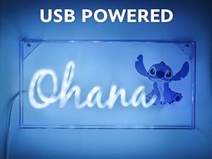 stitch disney paladone ohana neon light usb powered