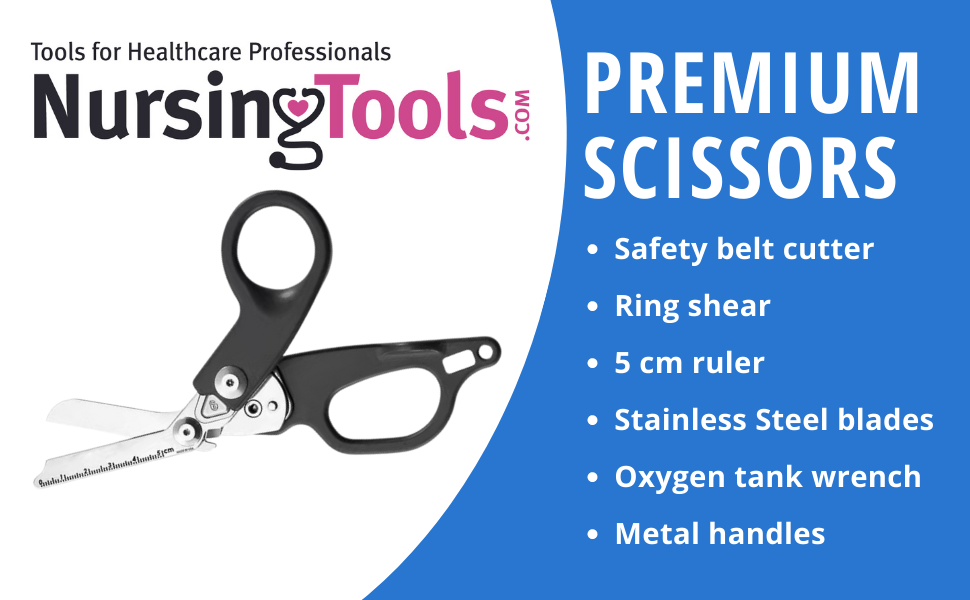 Nursingtools Foldable Rescue Trauma Shears Stainless Steel MultiTool
