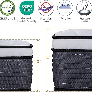 10 inch mattress in a box 12 inch mattress