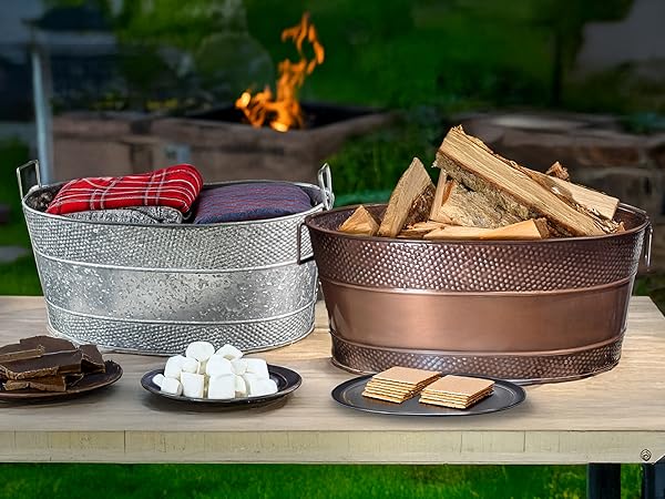 Long-lasting metal containers perfect for storing home essentials indoors and outdoors.