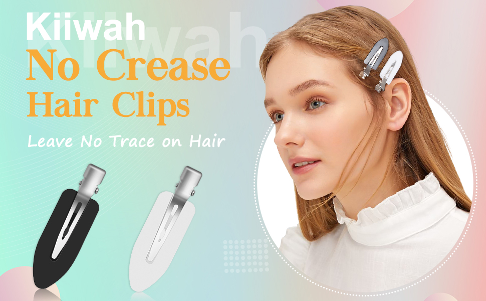 20pcs No Bend Hair Clips in 2 Colours - White, Black