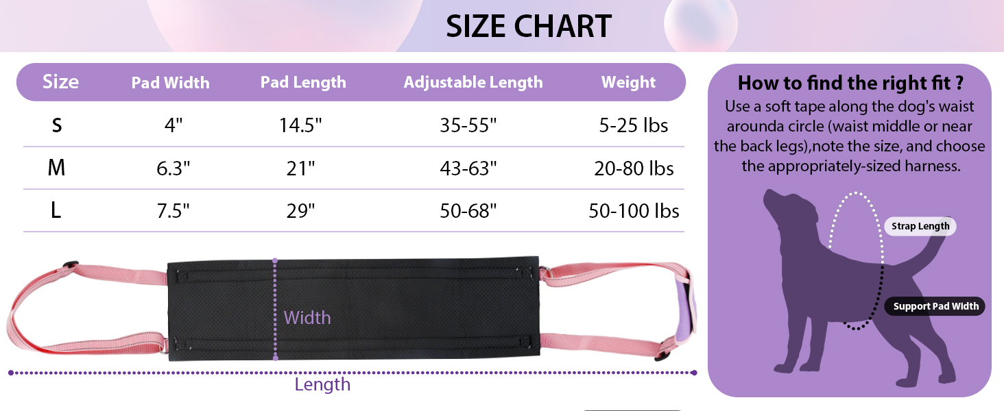 AIITLE Upgraded Dog Lift Harness for Large Dogs - Hind Leg Pet Sling