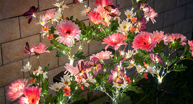 solar lights flower
