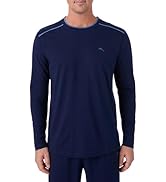 Tommy Bahama - Men's Essential T Shirt, Long Sleeve Crew Neck Cotton Blend Top for Sleep or Lounge