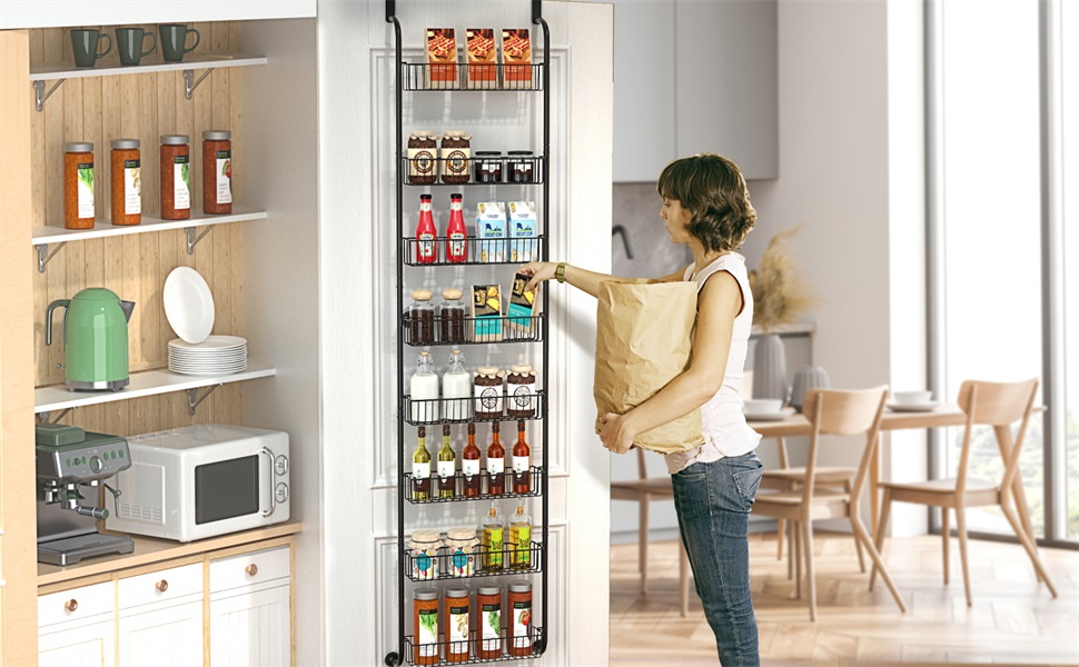 TIMEBAL 8 Tier Over The Door Pantry Organizer and Storage