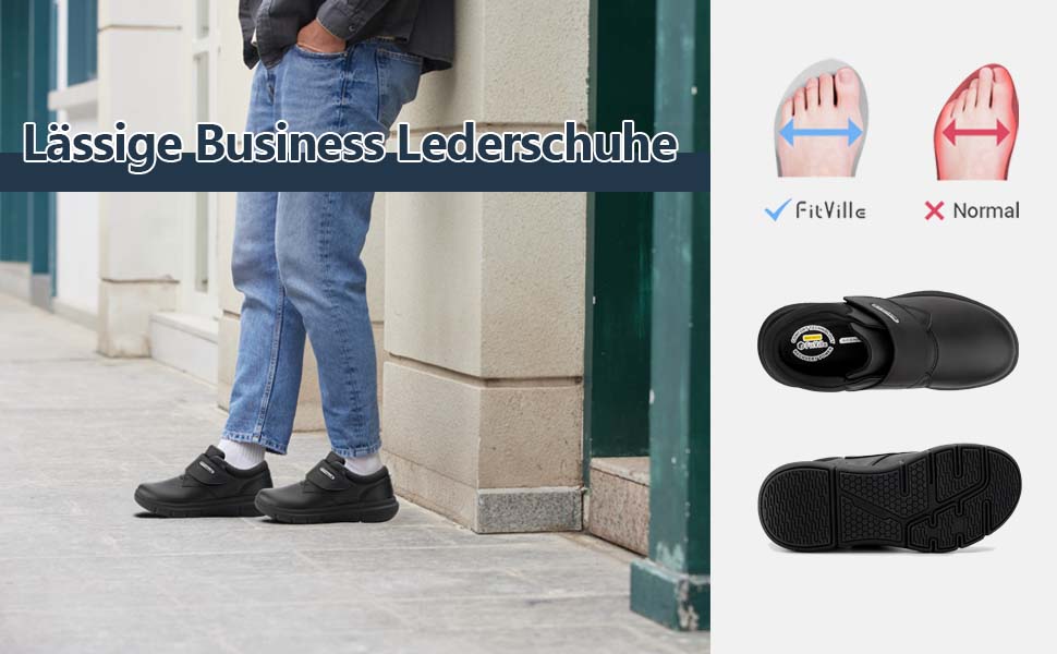 leder sneaker weit