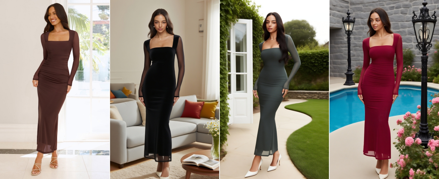 womens fall maxi dress