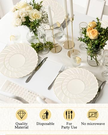 Scalloped Plastic Plates