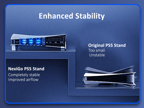 Amazon.com: NexiGo PS5 Horizontal Stand with Silent Enhanced
