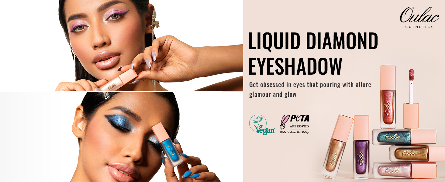 Ombretto Liquido Glitter D'argento Ombretto