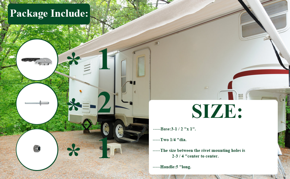 8EST TQQL 830644 Deluxe Handle Replacement for Dometic and