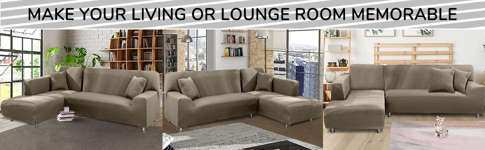 L Shape Stretch Sofa Covers