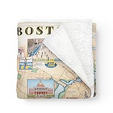 Amazon.com: Xplorer Maps Boston Map Pouch Tote with Handles