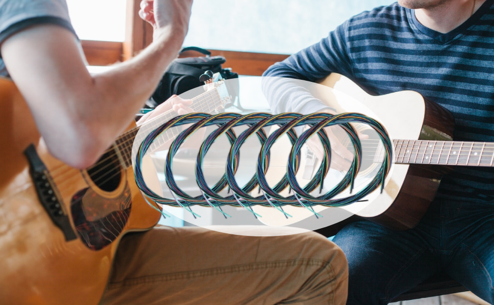 Colored Nylon Guitar Strings, Copper Alloy Winding Strings Practical For Guitarists, Guitar