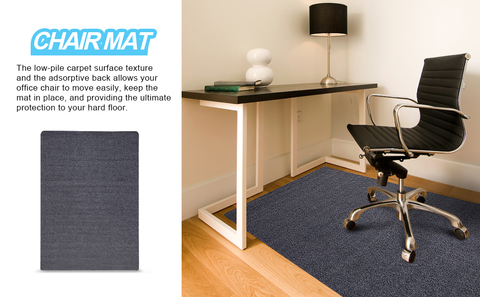 Office Chair Mat for Hardwood and Tile Floor 35 x 47