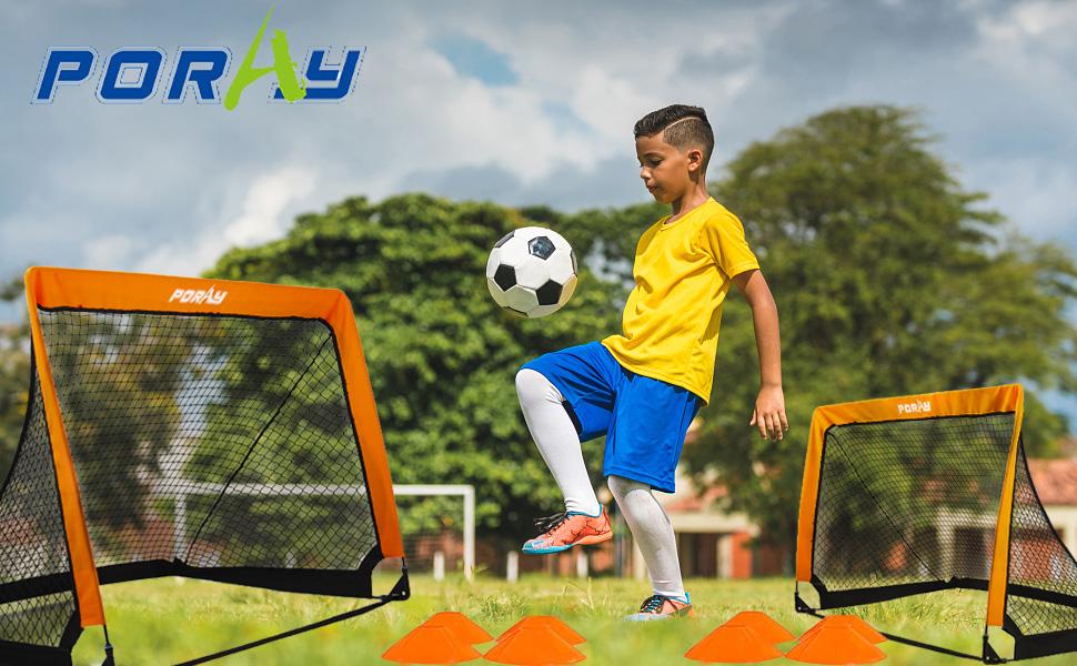 Poray Portable Soccer Goal Net for Kids & Adults,Pop Up Soccer Goal