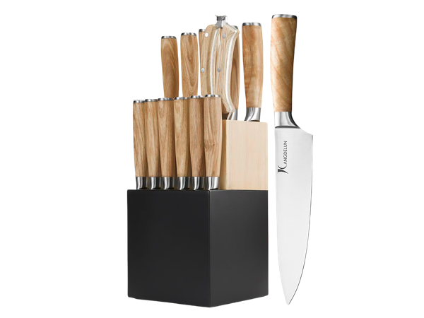 Amazon.com: Kangdelun Natura Series 15 PCS Knife Block Set, Ultra