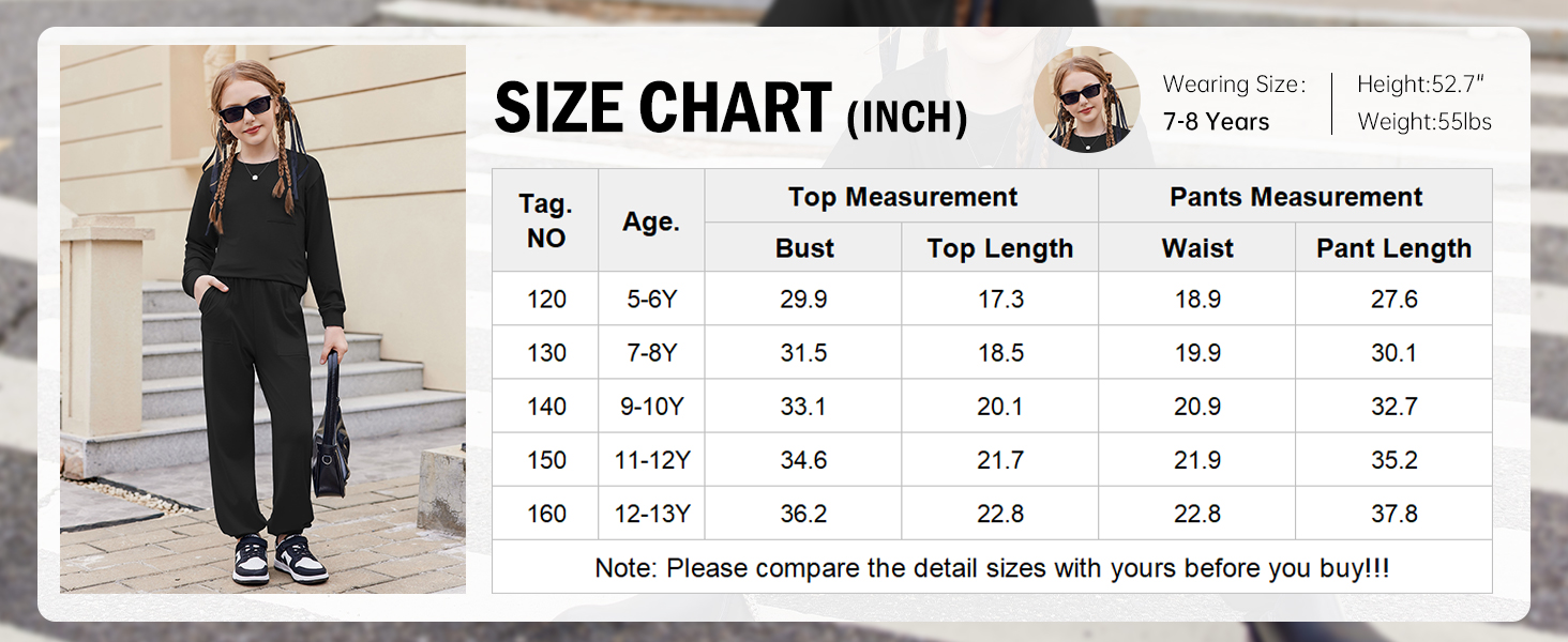 girls clothes size