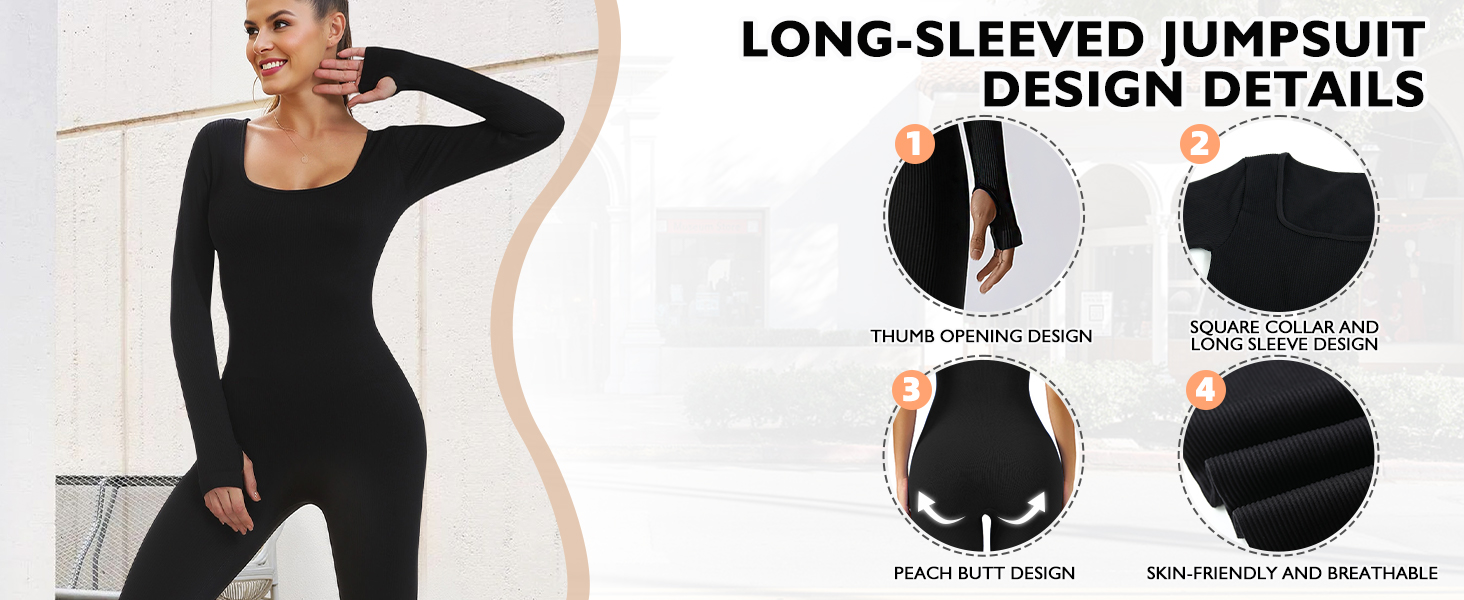 long sleeved jumpsuit design