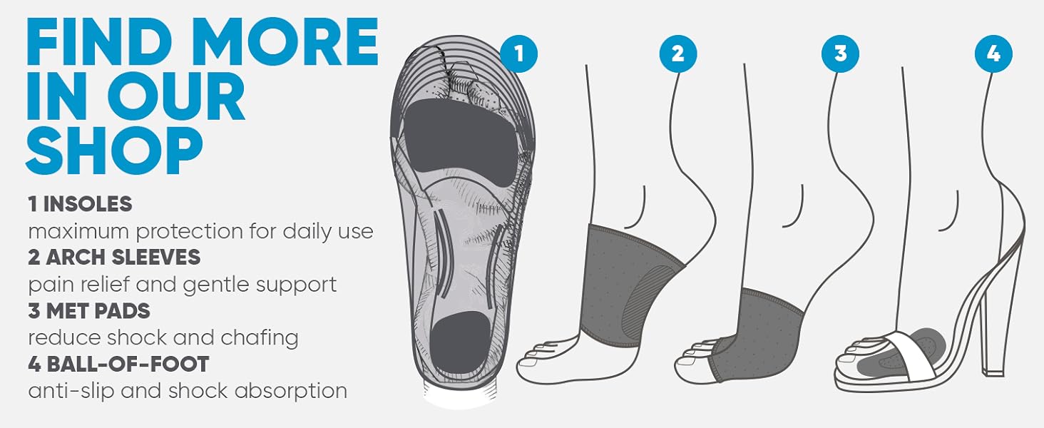 metatarsal pads ball foot cushions toe loop pain relief comfort silicone gel forefoot support 