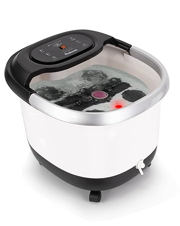 Foot spa All in one Luxury Massage roller Heat bubble Timer Temperature