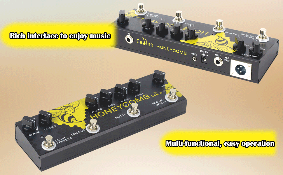 Caline Acoustic Guitar Multi Effects Pedal with Delay