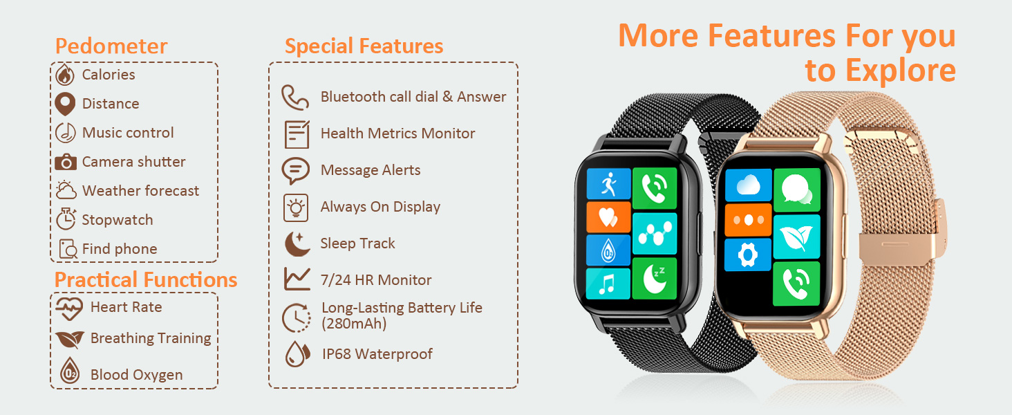 smart watches with call for men women