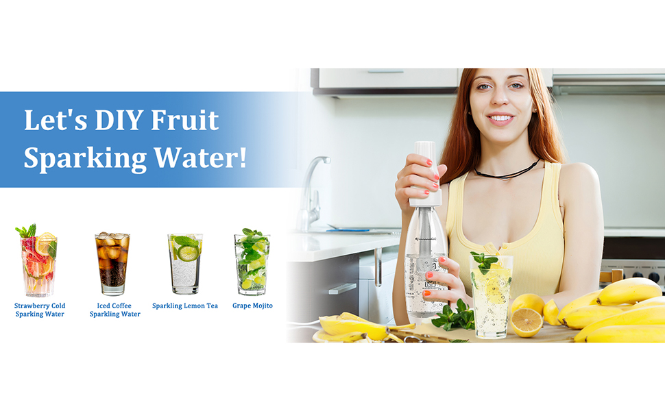 اكسيفور سيفون الصودا، الة صنع الماء الفوار، صانع المشروبات الغازية المنزلية (اسطوانات ثاني اكسيد الكربون غير متضمنة) 23 1