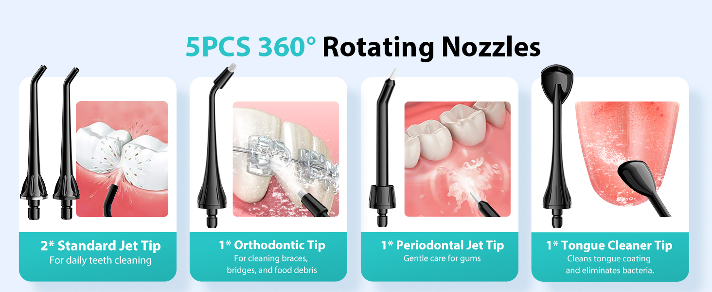 Selección de dientes dentales Flosser de agua IPX7 Waterproof