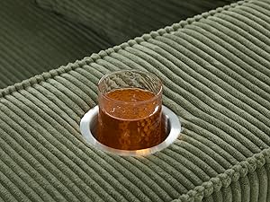 couch with cup holder