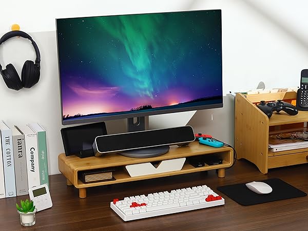 Amazon.com: Homerays Monitor Stand with Drawer, Exquisite