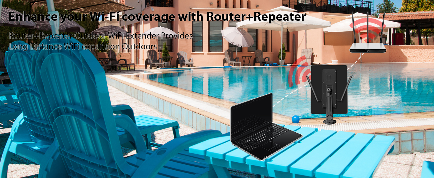 Solar wifi repeater