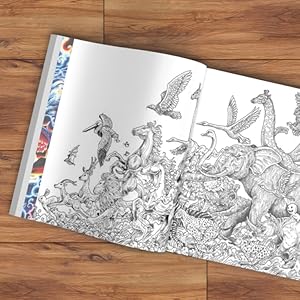 animals to colour spreads from the book