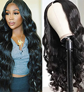 body wave u part wig human hair