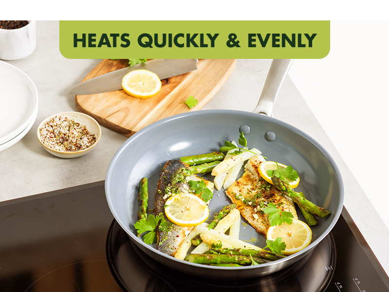 GreenPan Treviso Edelstahl Gesunde Antihaftbeschichtung aus Keramik