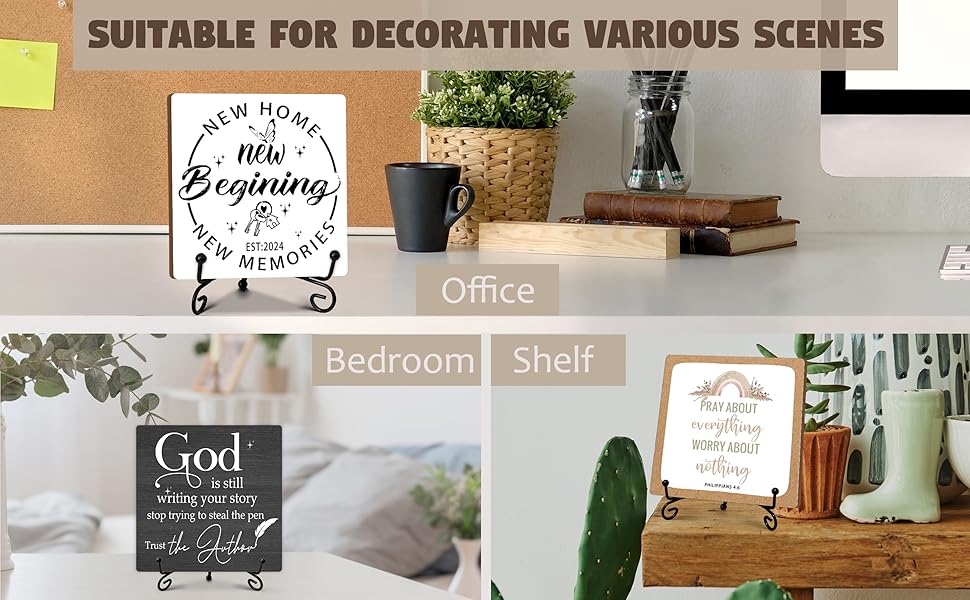 Wooden sign scene application