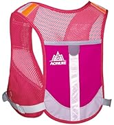 JEELAD Running Hydration Vest Trail Running Backpack BPA-Free Leak-Proof Running Water Bottles fo...