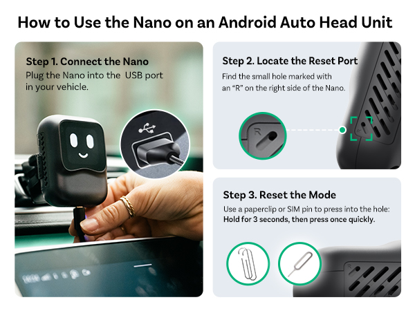 Amazon.com: OTTOCAST Wireless CarPlay AI Box Nano, Android