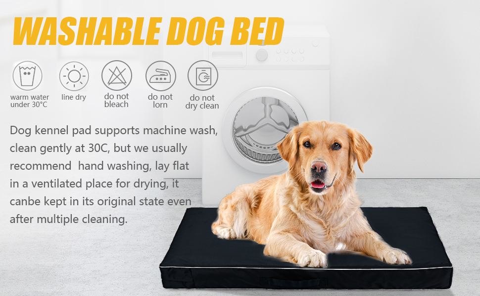 Chinchilla Waterproof Heavy Dog Bed Cover Washable, with Zipper Opening Fillable