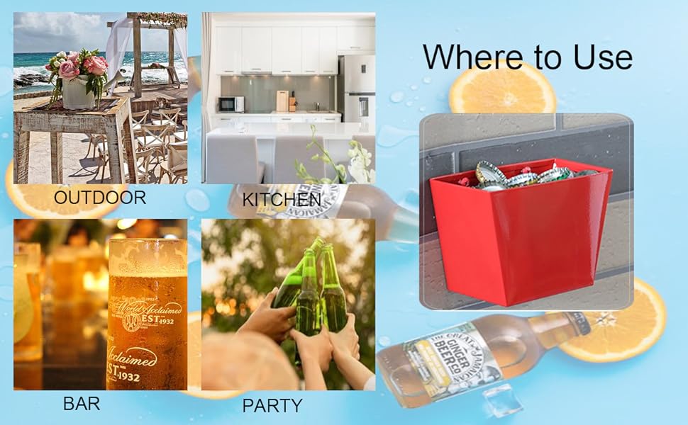 Luwanburg Red Beer Bottle Cap Catcher Wall Mounted Bottle