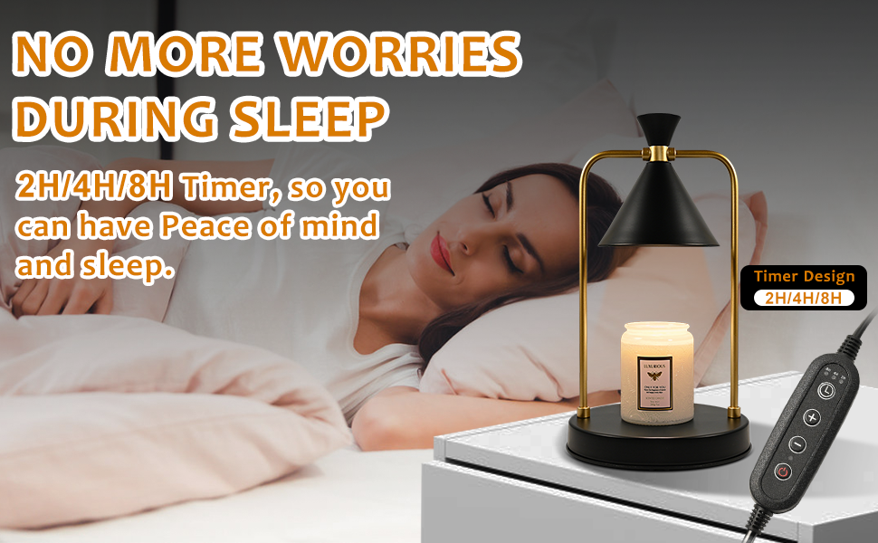 Candle Warmer Lamp with 3 Bulbs, Electric Wax Melter Warmer with Timer