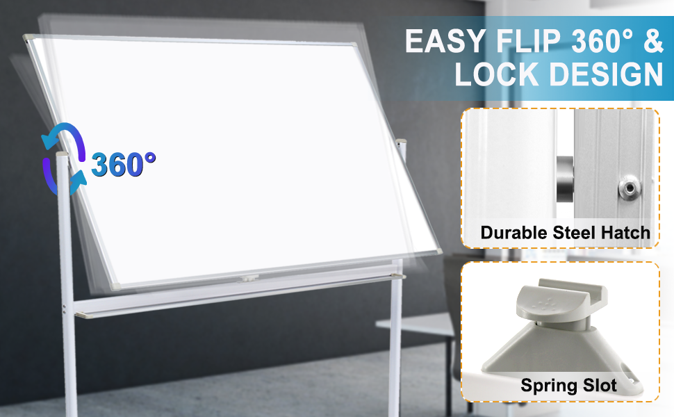 Dry Erase Board with Stand 72x40 Double Sided Large