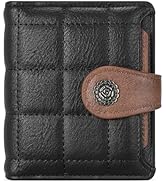 CLUCI Small Wallets for Women RFID Blocking Leather Trifold Compact Credit Card Holder with ID Wi...