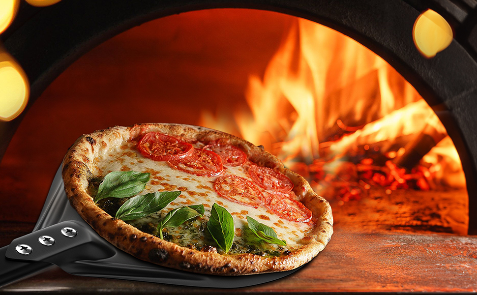 G.a HOMEFAVOR Perforated Pizza Peel 12 Inch Pizza Turning Peel 8 inch