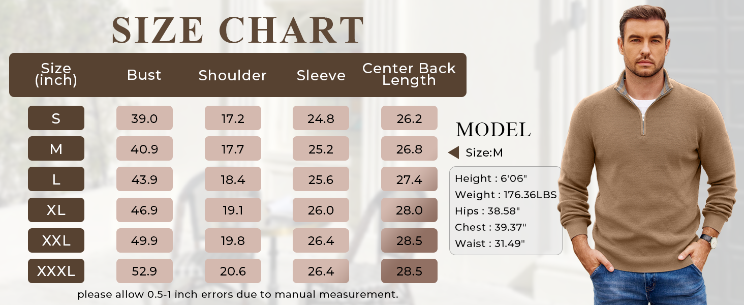 Men Half Zip Sweater