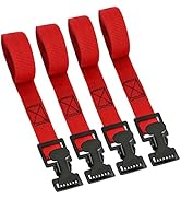 XSTRAP STANDARD 4pk 1" x 5-1/2ft JUST Clip All-Purpose Lashing Strap, Alligator Thumb Buckle Carg...
